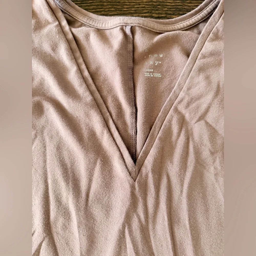 a new day Mauve Sleeveless V-Neck Drop-Waist Mini Dress - Picture 3 of 3